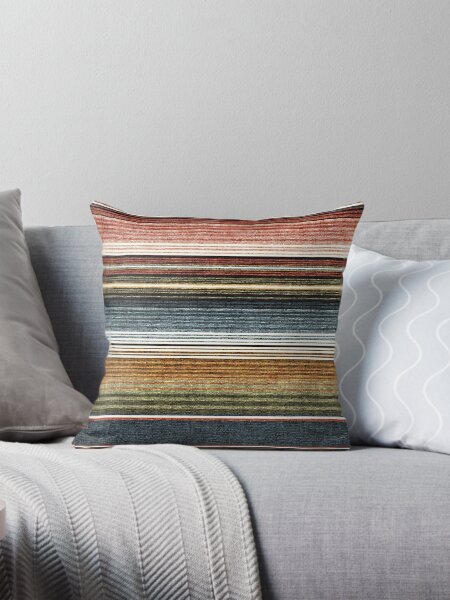 Vista previa del artículo con la obra «Raya de sarape - óxido y azul», diseñado y vendido por littlearrow.