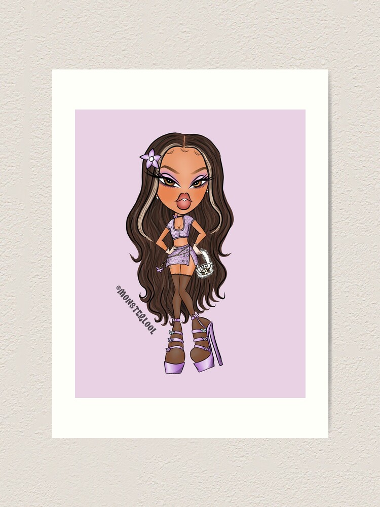 Bratz Yasmin Drawing By Monsterlool Sticker for Sale by Monsterlool