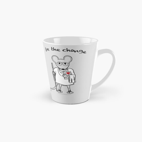 Copy of MantraMouse® Be the Change Cartoon on Gray Background Tall Mug