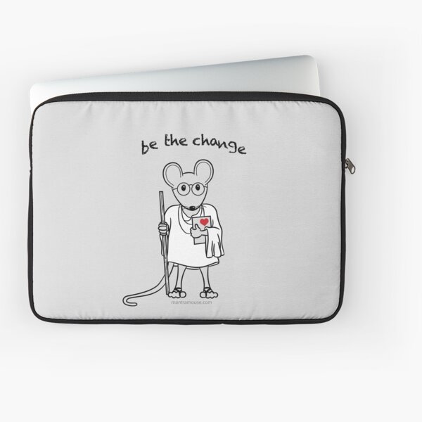 Item preview, Copy of MantraMouse® Be the Change Cartoon on Gray Background designed and sold by Donna Martini.