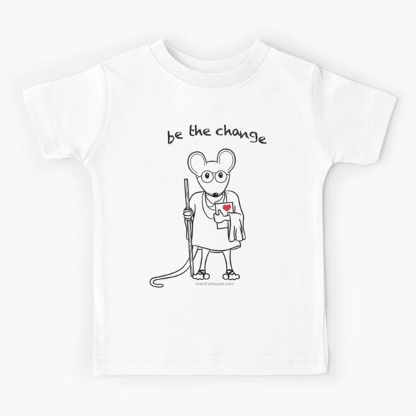 Item preview, Copy of MantraMouse® Be the Change Cartoon on Gray Background designed and sold by Donna Martini.