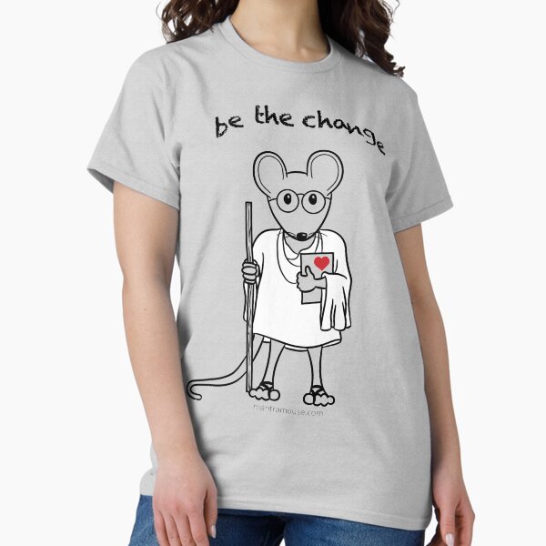 Item preview, Copy of MantraMouse® Be the Change Cartoon on Gray Background designed and sold by Donna Martini.