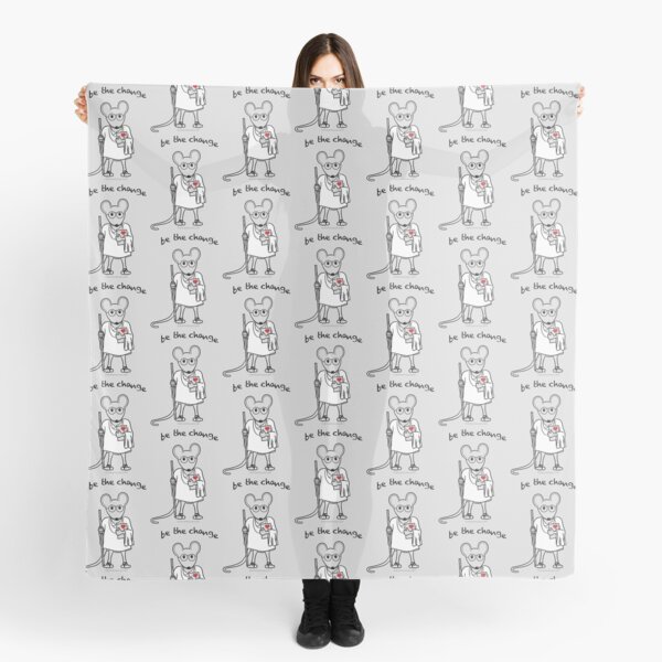 Item preview, Copy of MantraMouse® Be the Change Cartoon on Gray Background designed and sold by Donna Martini.