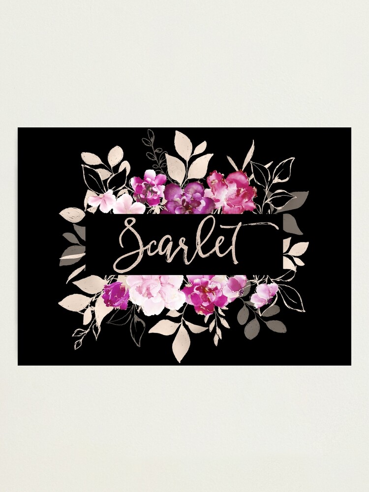 Alternate view of Pretty Ink Scarlet Photographic Print