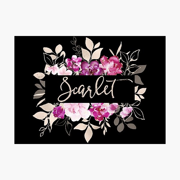 Pretty Ink Scarlet Photographic Print