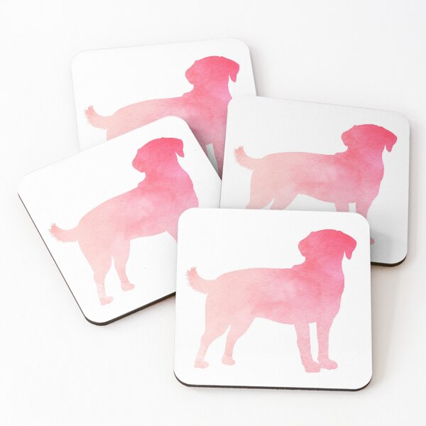 Item preview, Pink Labrador Retriever Dog Silhouette designed and sold by TheJollyMarten.