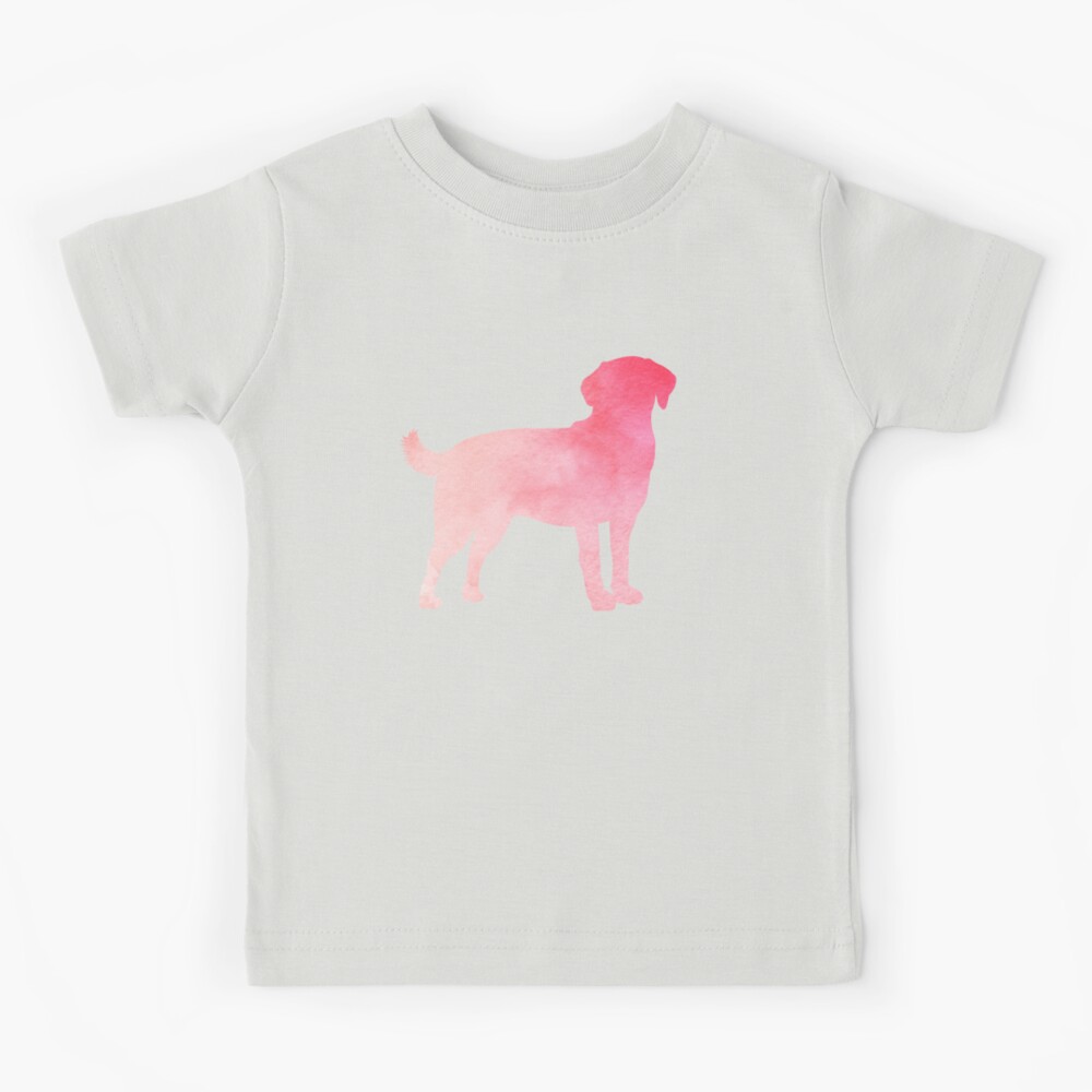 Pink Labrador Retriever Dog Silhouette' Kids T-Shirt for Sale by