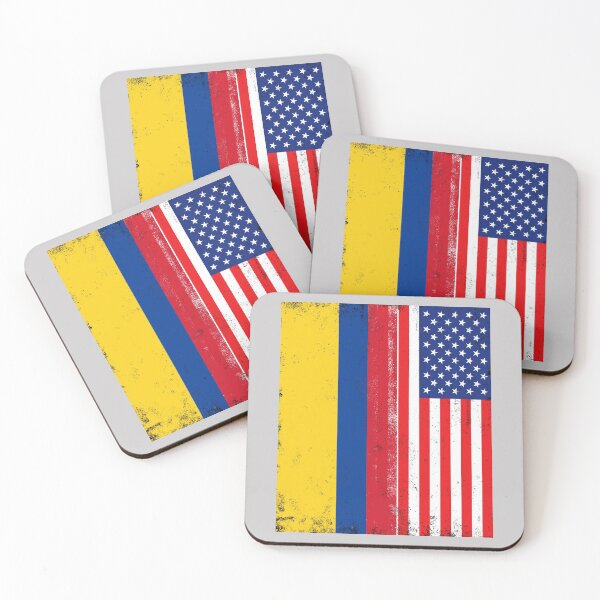 Item preview, USA and Colombia Mix, Colombia and American Flags, Banderas de Colombia & USA designed and sold by #mossasdesign.