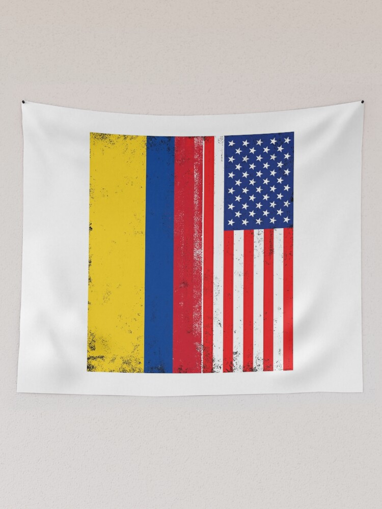 USA and Colombia Mix, Colombia and American Flags, Banderas de Colombia &  USA | Tapestry