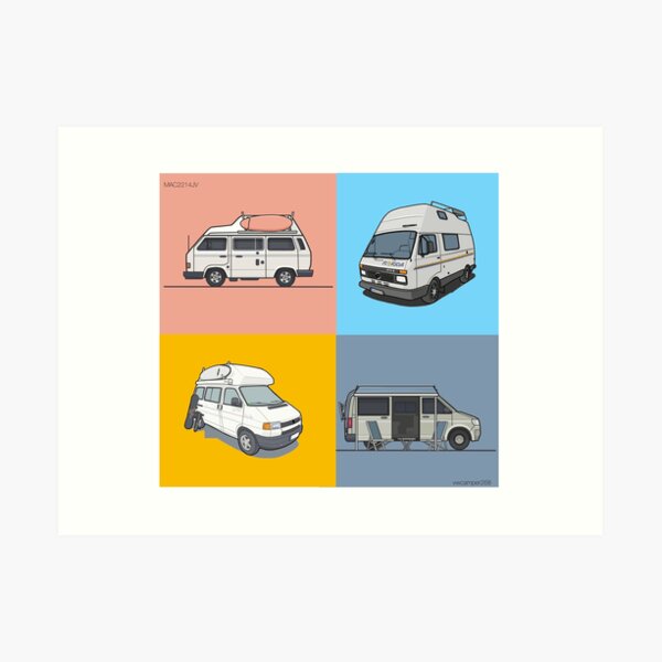 Our Campervans - rocking the streets since 1988 Art Print