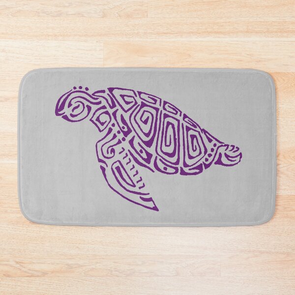 Item preview, Purple turtle tattoo style gray background designed and sold by Zamen.