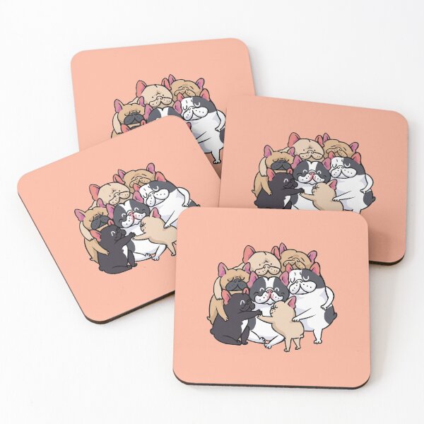 Item preview,  French Bulldogs group hug designed and sold by Huebucket.