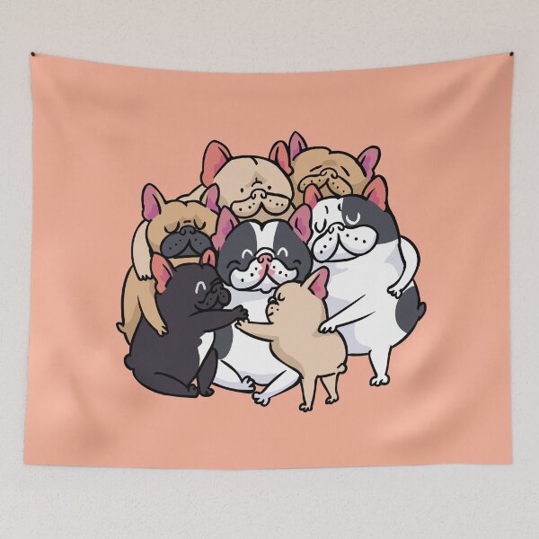Item preview,  French Bulldogs group hug designed and sold by Huebucket.