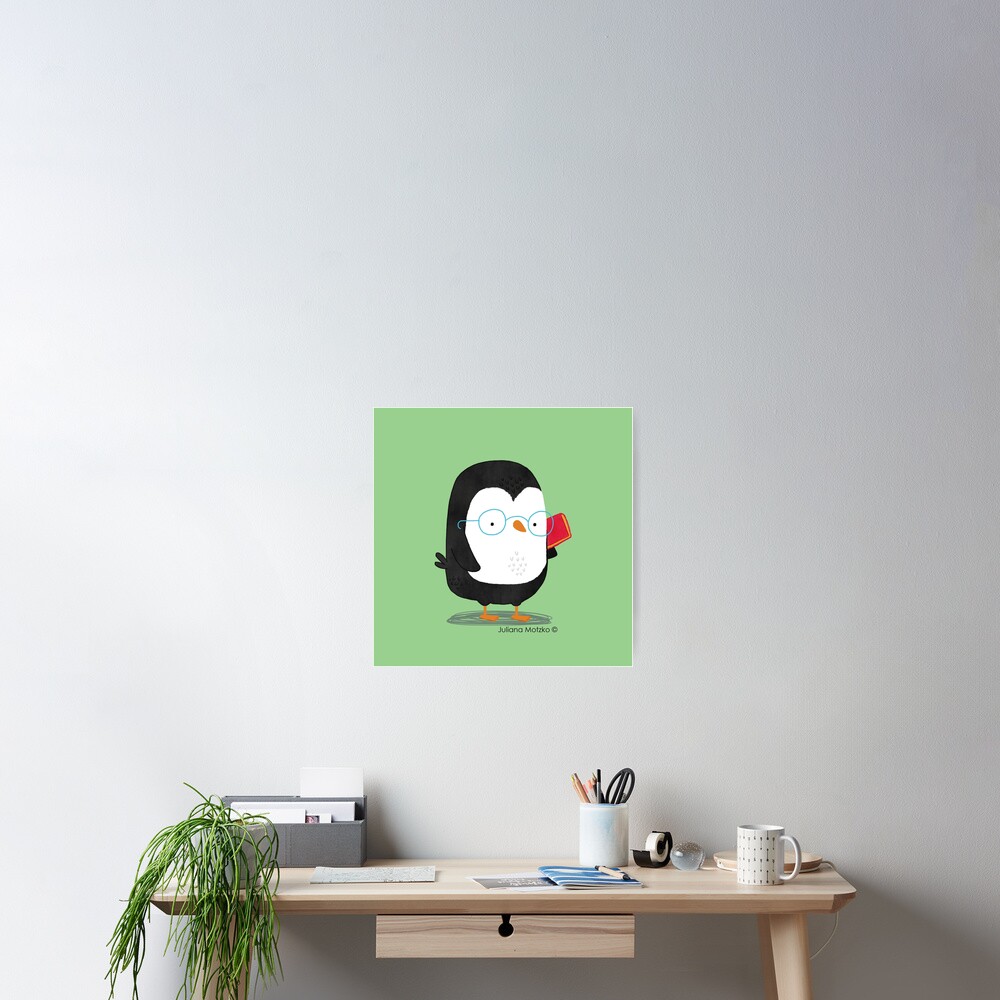 Nerd Penguin Poster