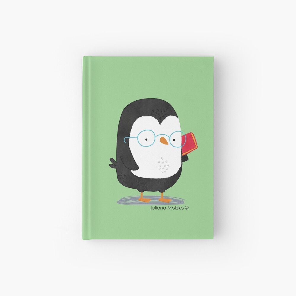 Nerd Penguin Hardcover Journal