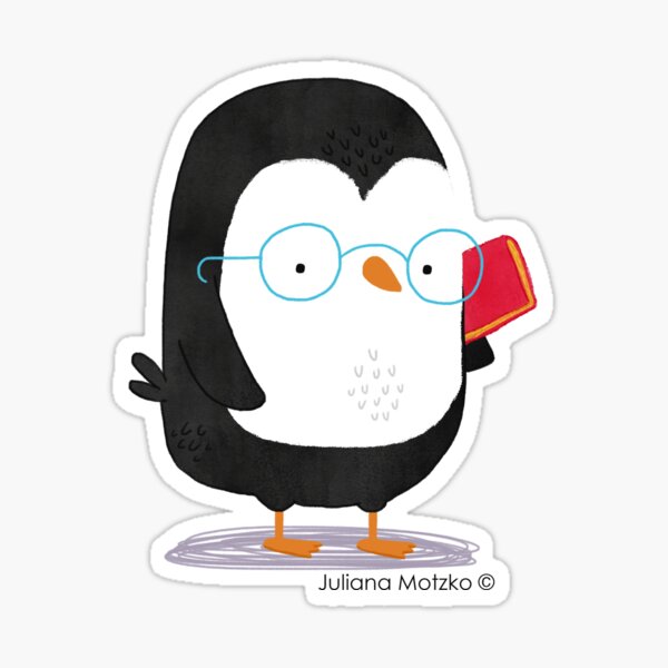 Nerd Penguin Sticker