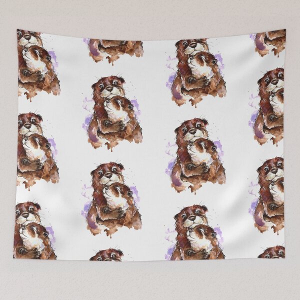 Item preview, Otters Watercolour designed and sold by AmeliaPlayer.