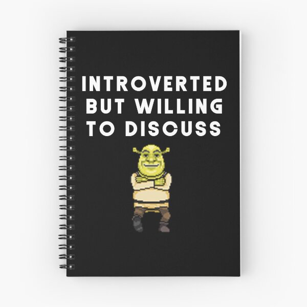 Item preview, introverted but willing to discuss shrek designed and sold by DataDumb.