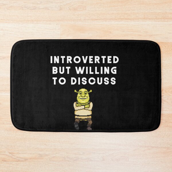 Item preview, introverted but willing to discuss shrek designed and sold by DataDumb.