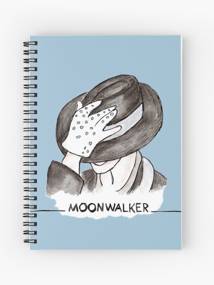 Michael Jackson Moonwalker Artistic Drawing of Hat and Glove | Spiral  Notebook