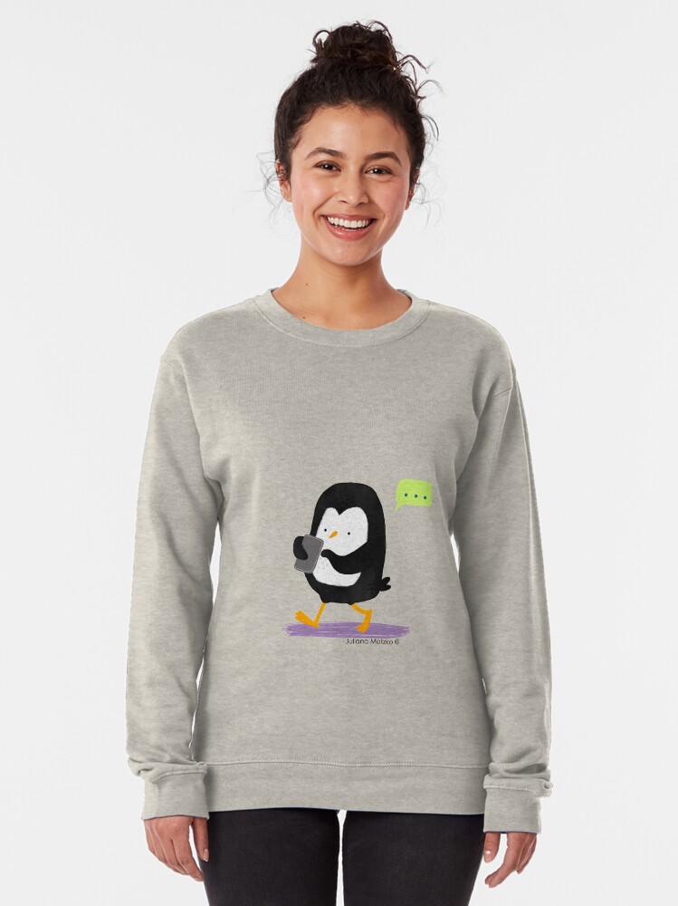 Alternate view of Penguin Texting Pullover Sweatshirt