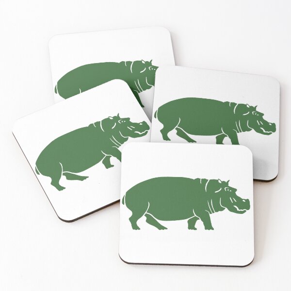 Item preview, Hippo - Green - Safari Series designed and sold by bunbun369.