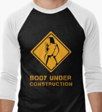Body Under Construction 2 Men's Baseball ¾ T-Shirt