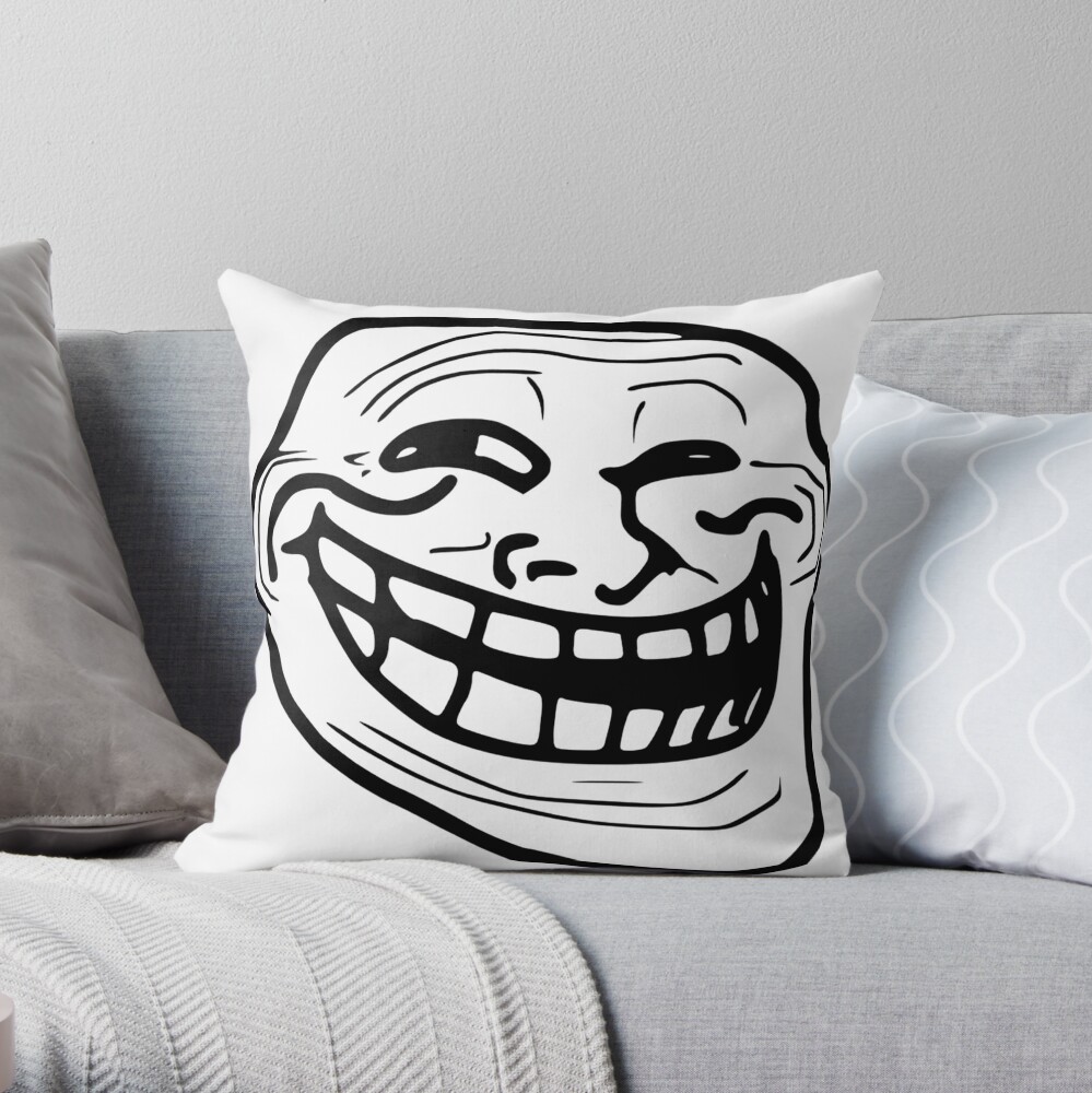 Troll Face Throw Blanket By Smiffysmith Redbubble - troll face 2 0 roblox