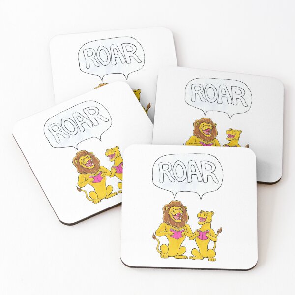 Item preview, Vintage Style Happy Roaring Lions- Caroling Big Cats  designed and sold by AricHutfles.