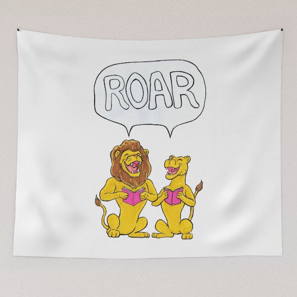 Item preview, Vintage Style Happy Roaring Lions- Caroling Big Cats  designed and sold by AricHutfles.