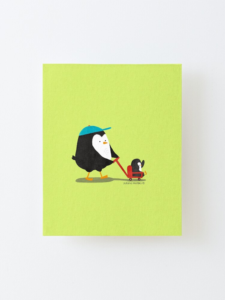 Alternate view of Penguin Dad and Baby Penguin Mounted Print