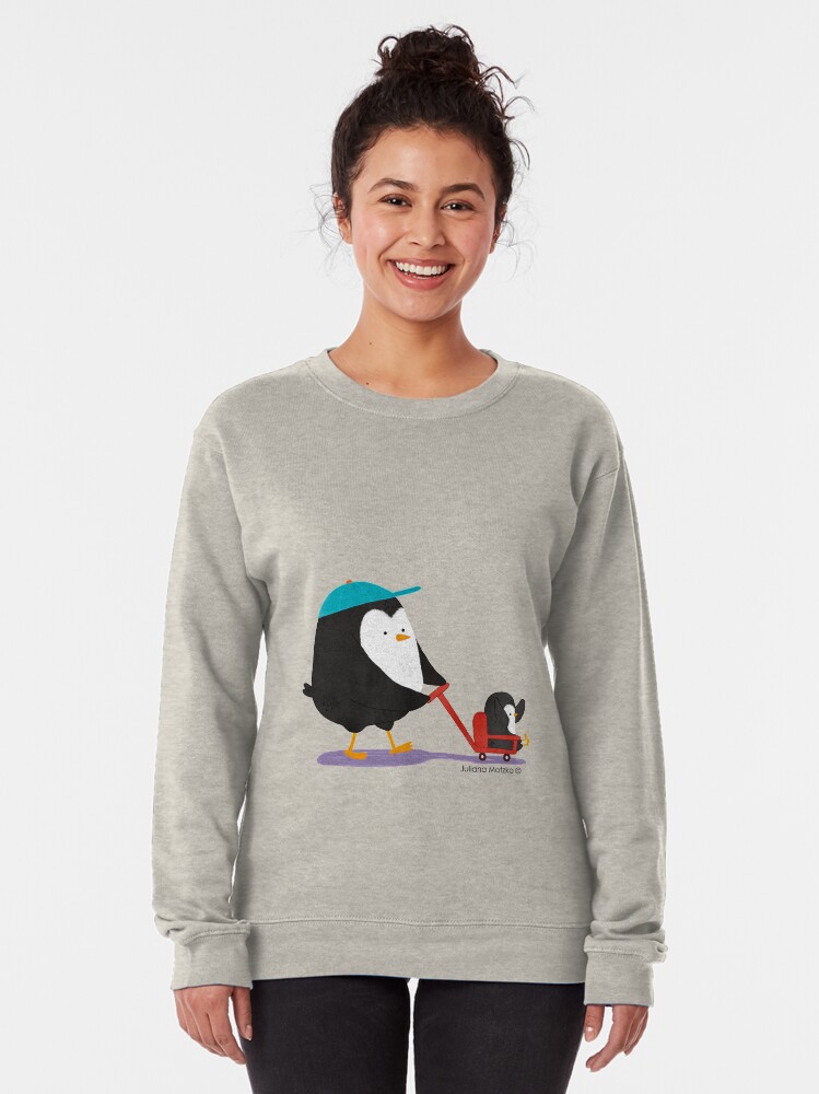 Alternate view of Penguin Dad and Baby Penguin Pullover Sweatshirt
