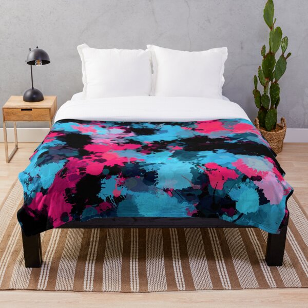Artikelvorschau, Pink und Blau Paint Splatter entworfen und verkauft von BigTexFunkadelic.