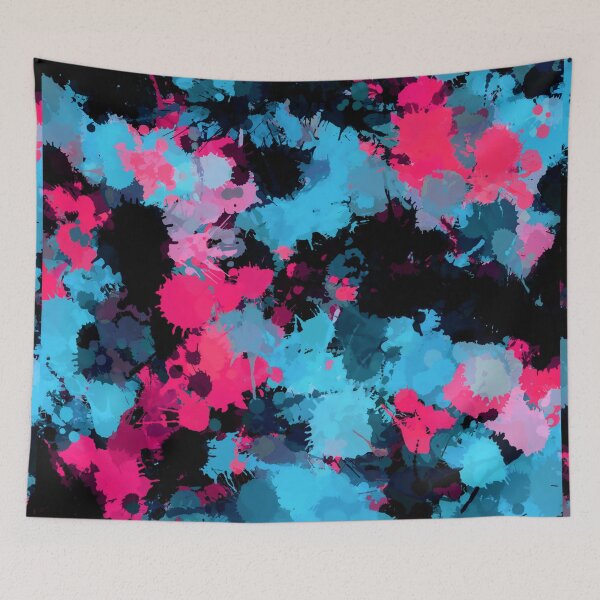 Item preview, Salpicadura de pintura rosa y azul designed and sold by BigTexFunkadelic.