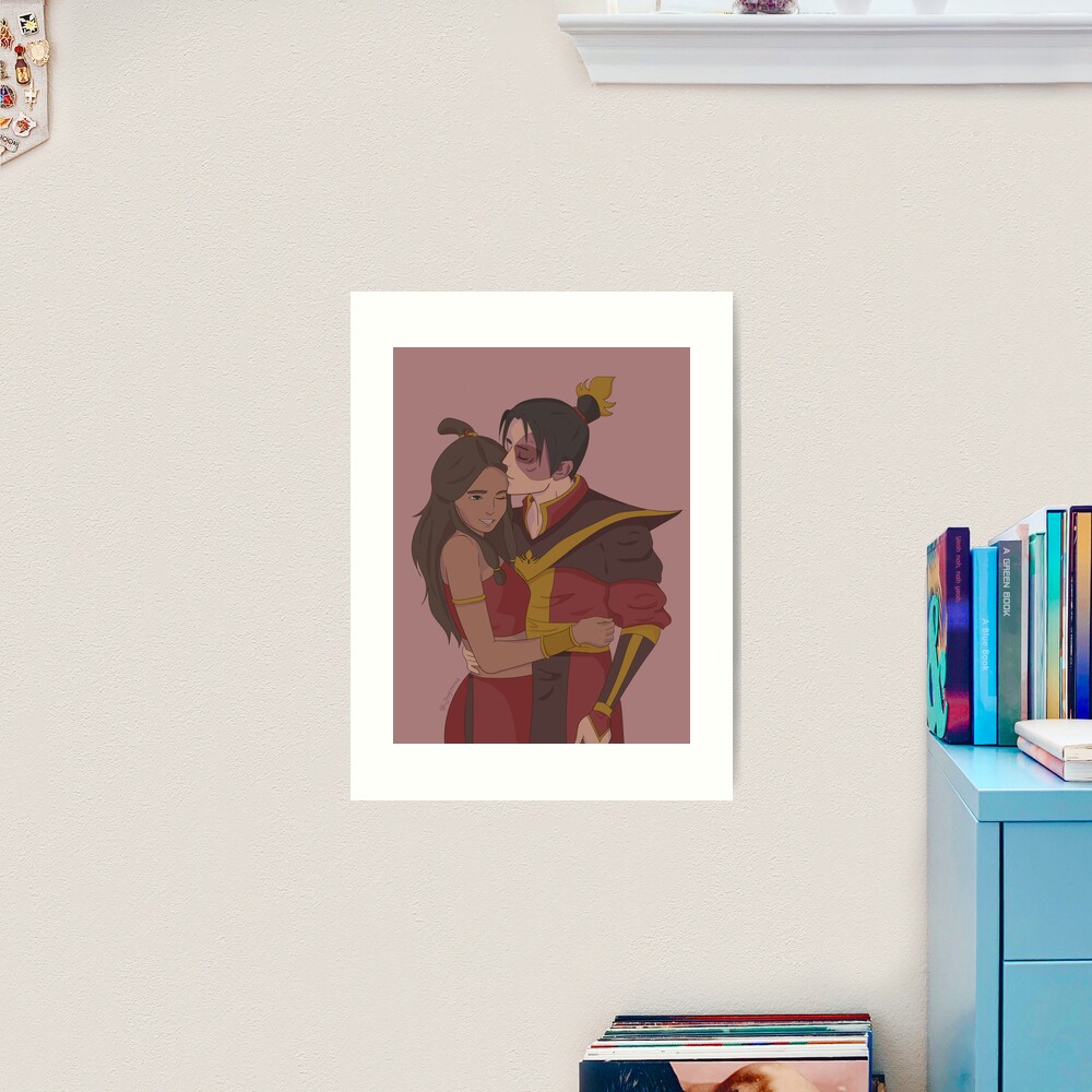 Zuko and Katara Forehead Kiss poster | Art Print