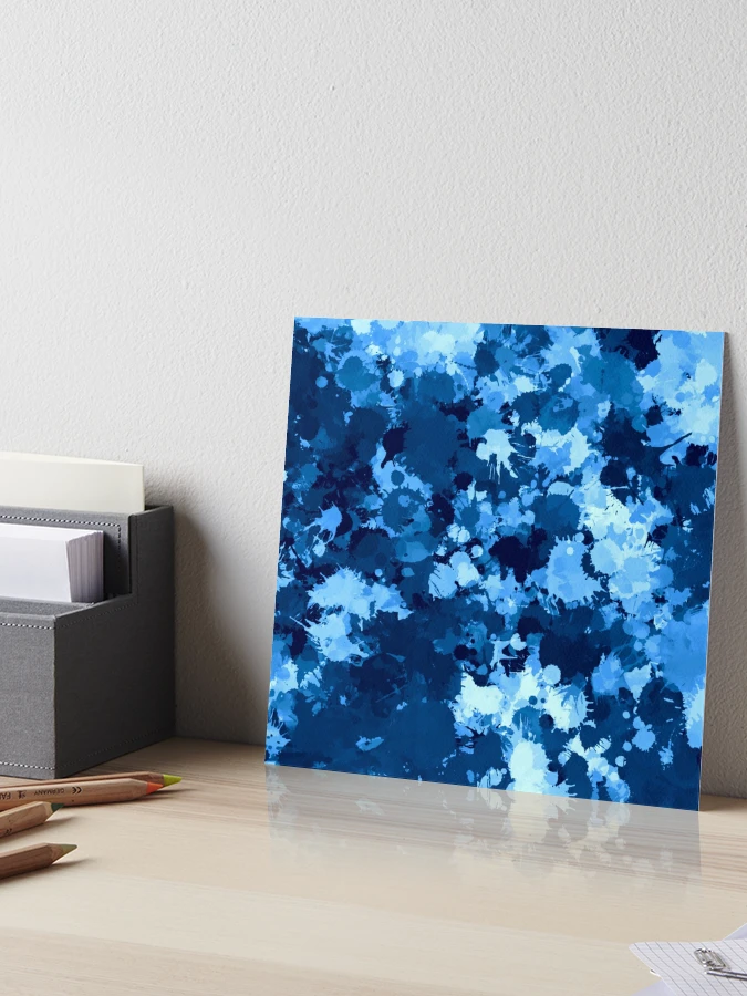 Blue Paint Splatter Art Board Print for Sale by Reethes