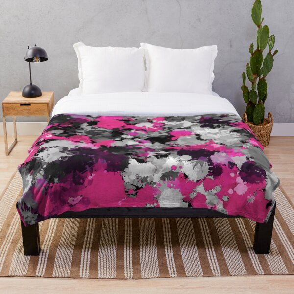 Item preview, Salpicaduras de pintura rosa y gris designed and sold by BigTexFunkadelic.