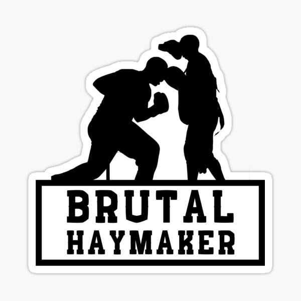 "Brutal Boxing Haymaker" Sticker for Sale by Ndigwan Redbubble
