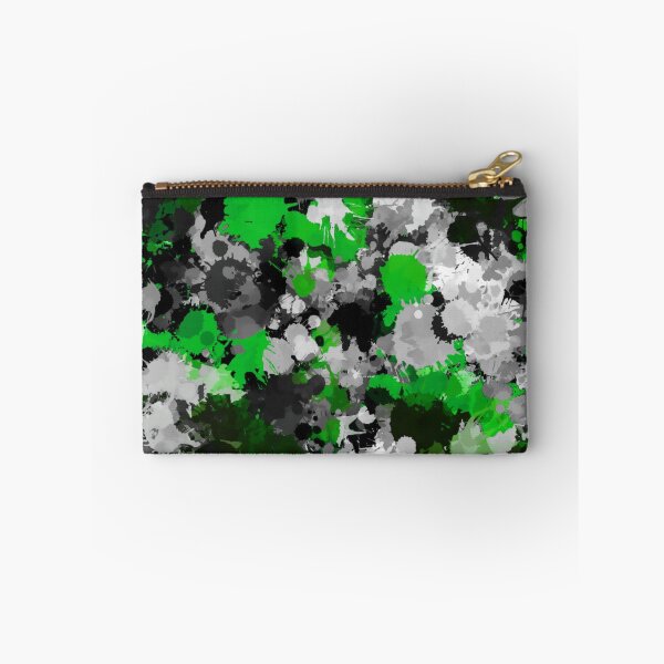 Aperçu de l'œuvre Éclaboussures de peinture verte et grise créée et vendue par BigTexFunkadelic.