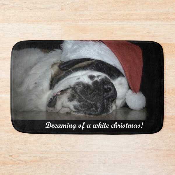 Item preview, Sleeping Christmas Saint Bernard dog designed and sold by HaleyRedshaw.