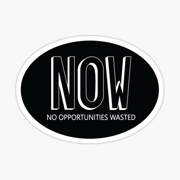 No Opportunities Wasted Sticker Sticker