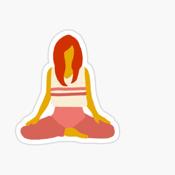 Meditation Yoga Girl Sticker