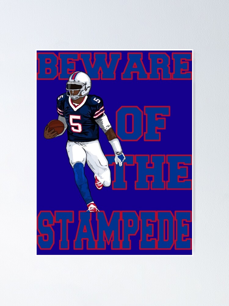 Josh Allen Buffalo Bills Watercolor Strokes Pixel Art 1 T-Shirt