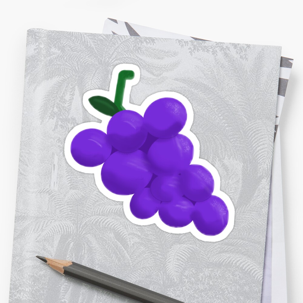 "Bunch of Grapes" Sticker by DesignsbySadie9 Redbubble