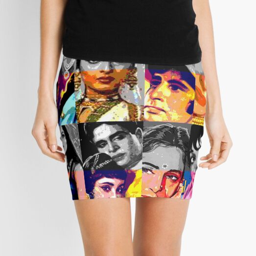 Vintage Bollywood Pattern 3 Mini Skirt