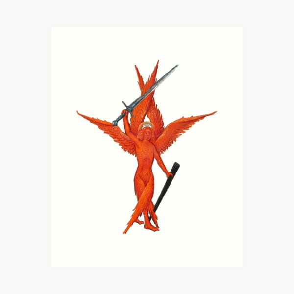 Item preview, Flaming Crimson Seraphim with Sword & Scabbard designed and sold by emovendo.