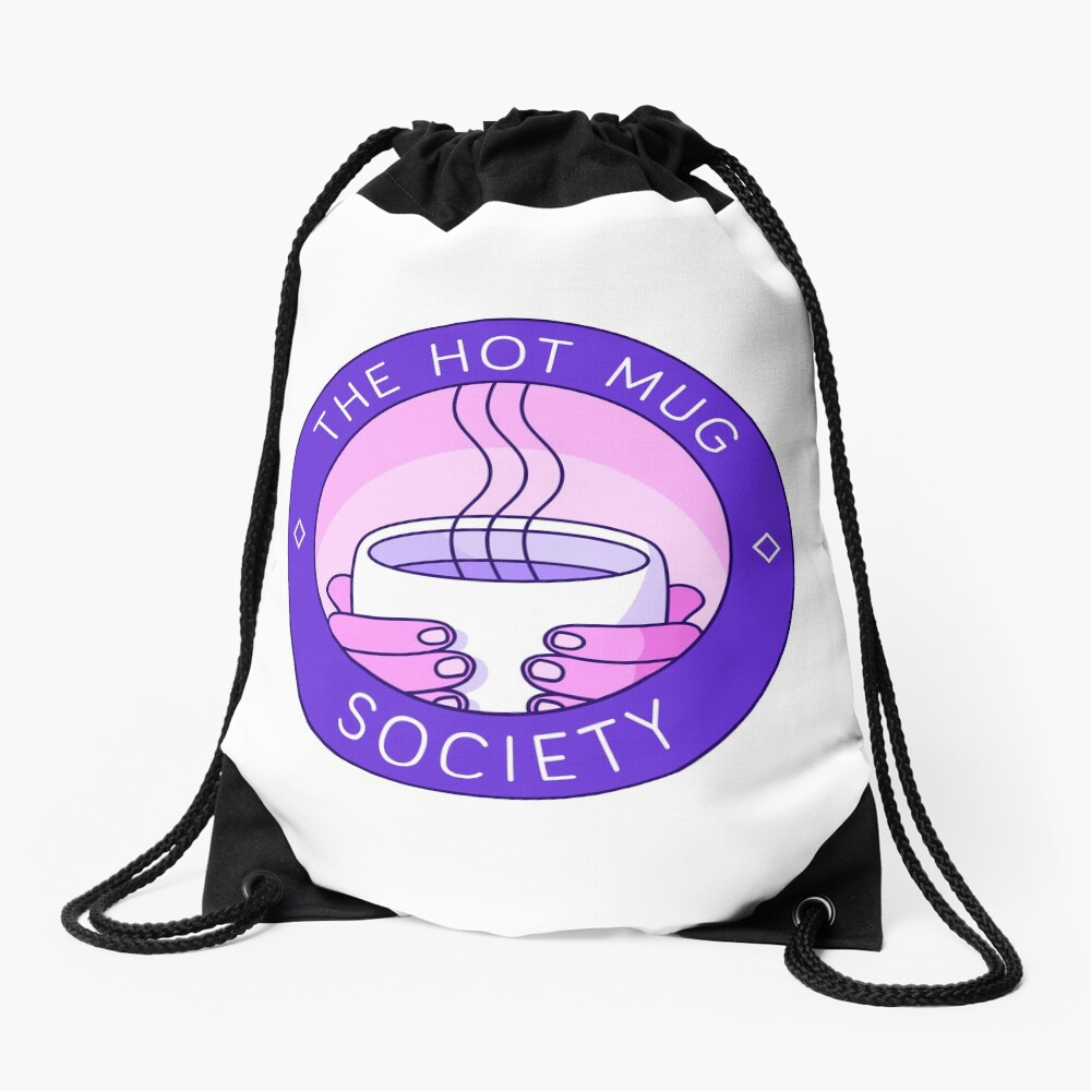 The Hot Mug Society Drawstring Bag
