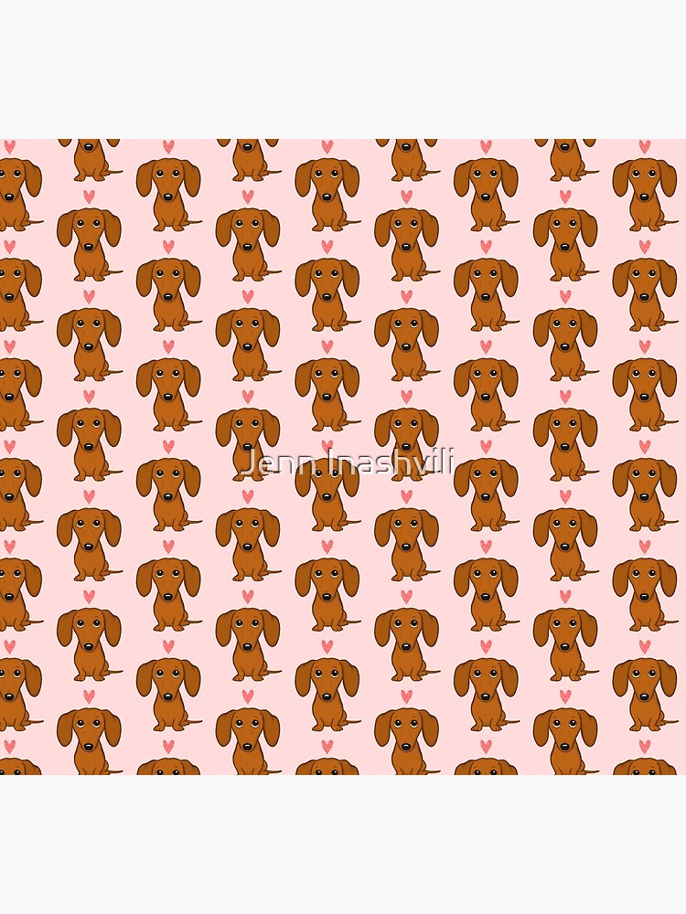 Cute Cartoon Dachshund with Heart by ShortCoffee