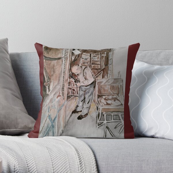 Shoes on the oxen Throw Pillow