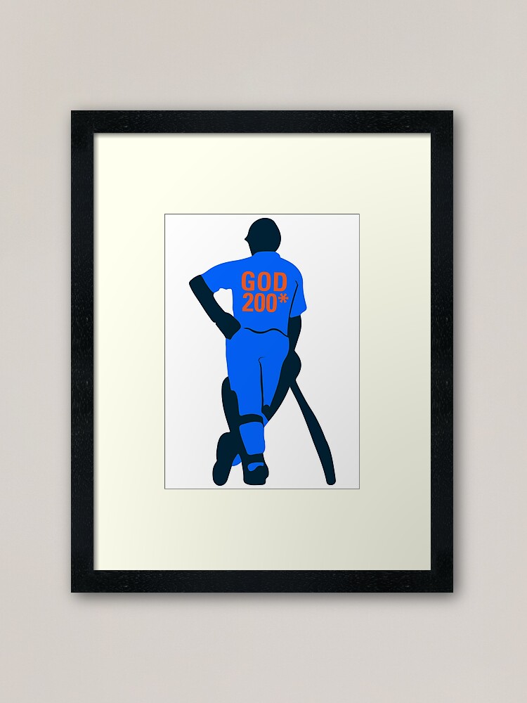 Sachin Tendulkar 200 Framed Art Print By Killswitch99 Redbubble